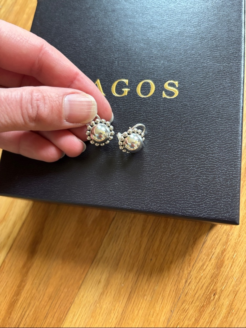 LAGOS Silver Caviar Bubbly Stud Earrings - Silver - Picture 2 of 4